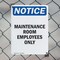 Signmission Maintenance Room Employees Only, 10 in W x Rectangle, Plastic OS-2PACK-NS-P-1014-V-14111 - alternate 5